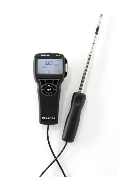 Thermal  anemometer with straight probe, datalogging